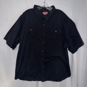 Wrangler Men's Black Casual Button-Down Shirt